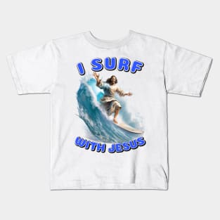 Jesus surfing Kids T-Shirt